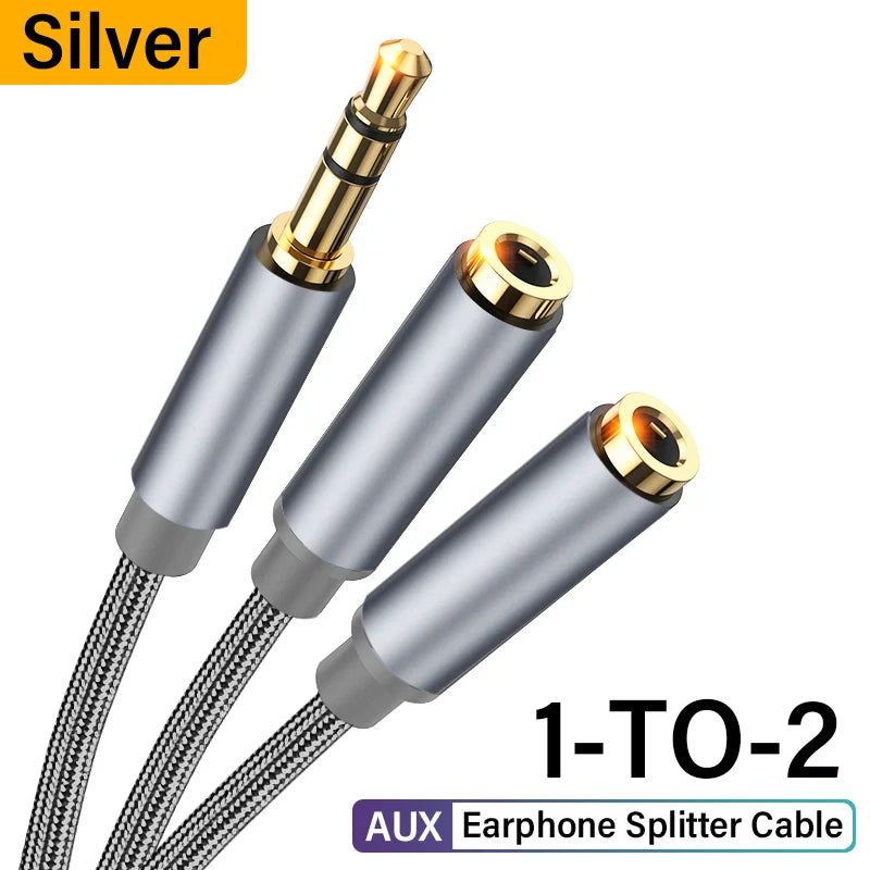 Audio Splitter Extension Cable Jack