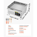 SucceBuy Commercial Electric Griddle Adjustable Temp Control