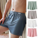 Men Boxer Underwear Elastic Waist Mid-rise Shorts Briefs