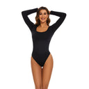 GUUDIA Women's Seamless Tummy Control Bodysuit Open Crotch