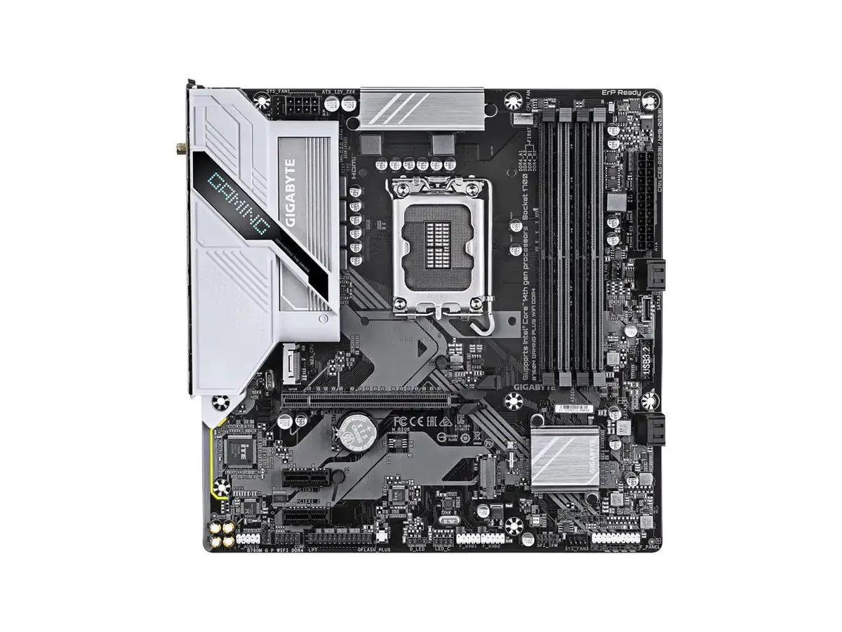 GIGABYTE B760M GAMING PLUS WIFI DDR4 LGA 1700 Intel B760 M-ATX Motherboard with DDR4, 2* M.2, PCIe 4.0, Front USB 3.2 Gen 1 Type-C, WiFi 6 GbE LAN, Q-Flash Plus, PCIe EZ-Latch