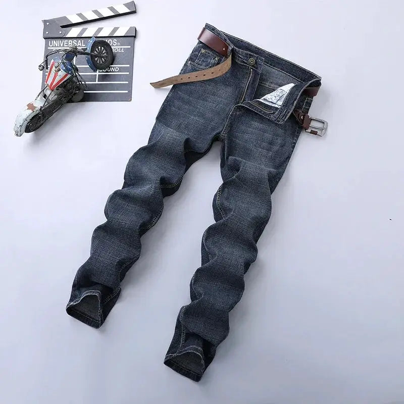 Spring Autumn Mens Smart Jeans Plus Size 28 40
