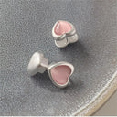 New 925 Sterling Silver Heart Hoop Earrings Women Minimalist Gift