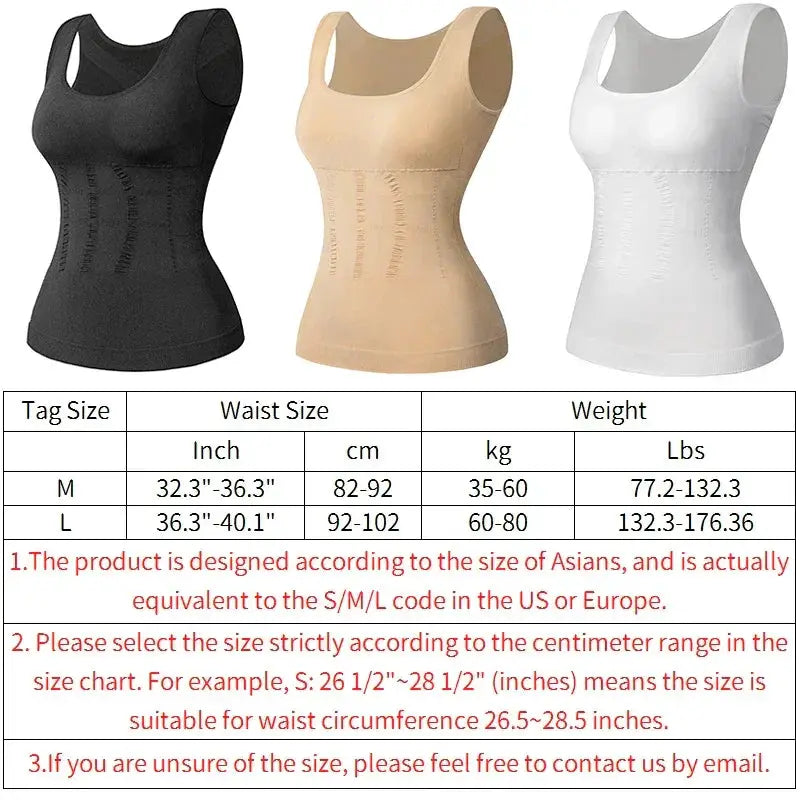 Sculpting Womens Seamless Padded Camisole For Tummy Control