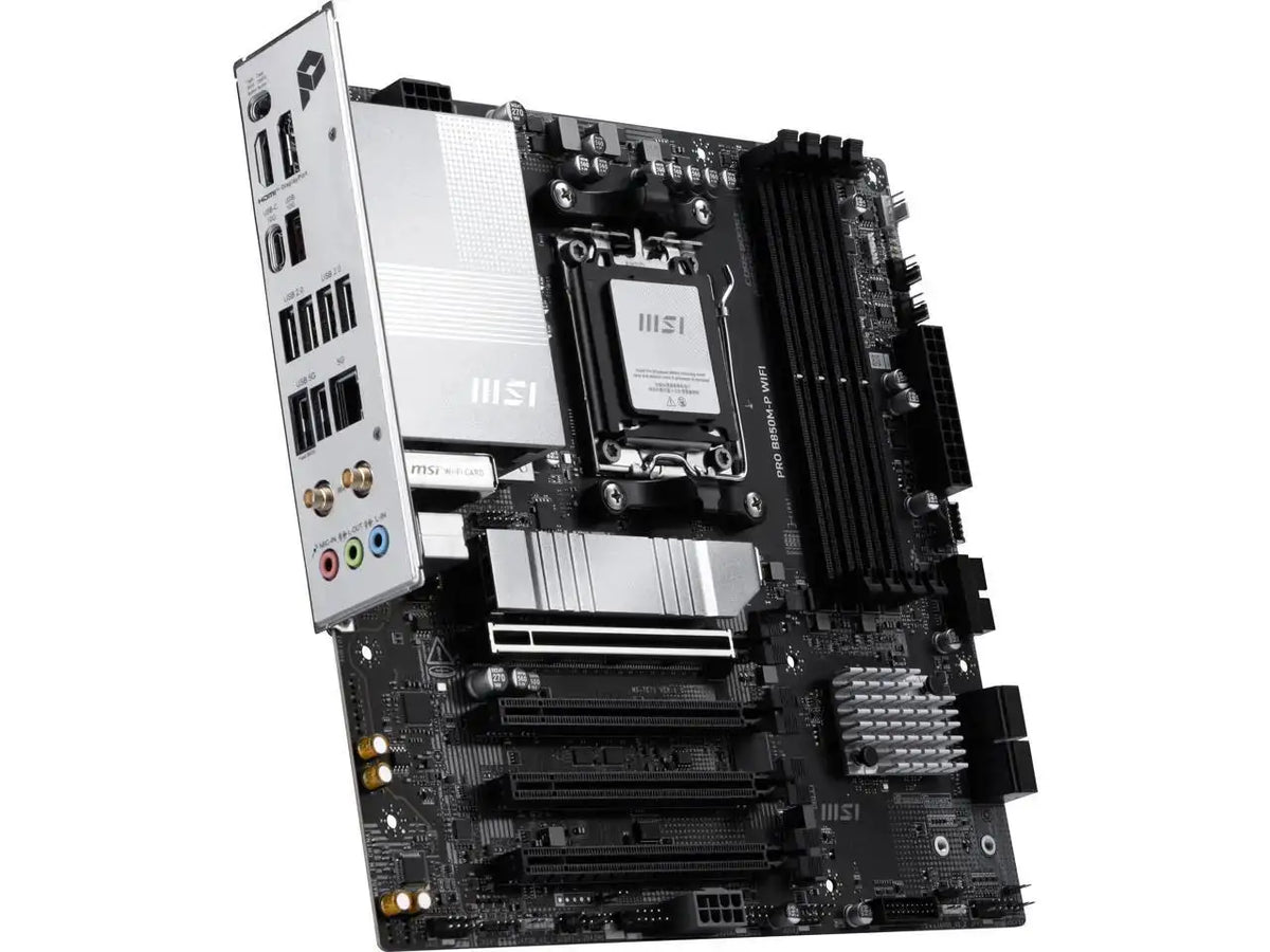 MSI PRO B850M-P WIFI AM5 AMD B850 support PCIe 5.0 SATA 6Gb/s Displayport1.4 HDMI Wi-Fi 7 5G LAN, Bluetooth 5.4,Micro ATX ,AMD Motherboards