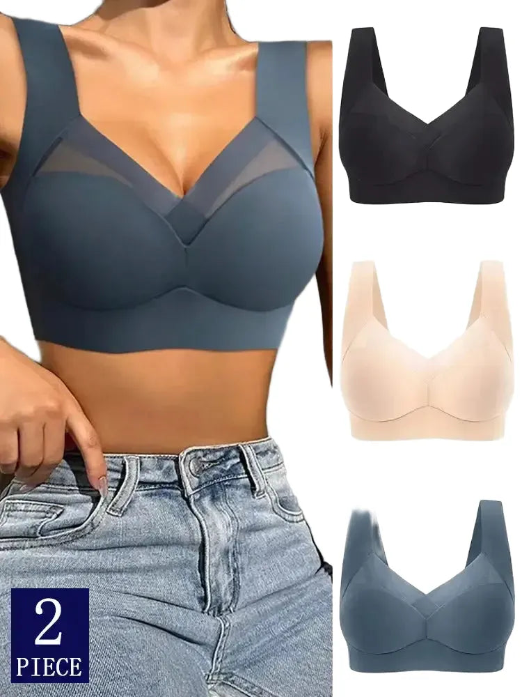 Ultra Soft Wireless Lace Sport Bra — product view 1