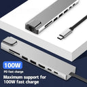 Type C 8 In1 USB C Hub HDMI 4K Adapter for Macbook