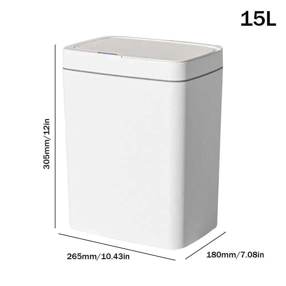 15 To 18L Smart Sensor Trash Can Waterproof Touchless System
