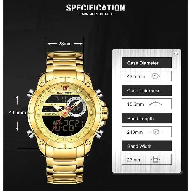 Naviforce Stylish Quartz Men Sports Watch Luxury Timepiece