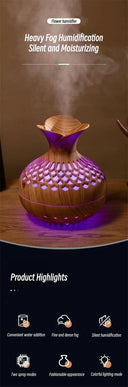 Wood Grain USB Aroma Diffuser Humidifier 300ml With LED