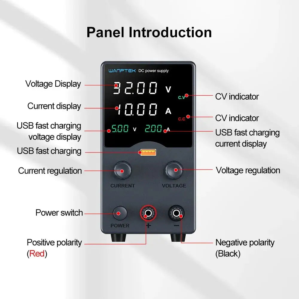 Wanptek DC Power Supply Usb — product view 6