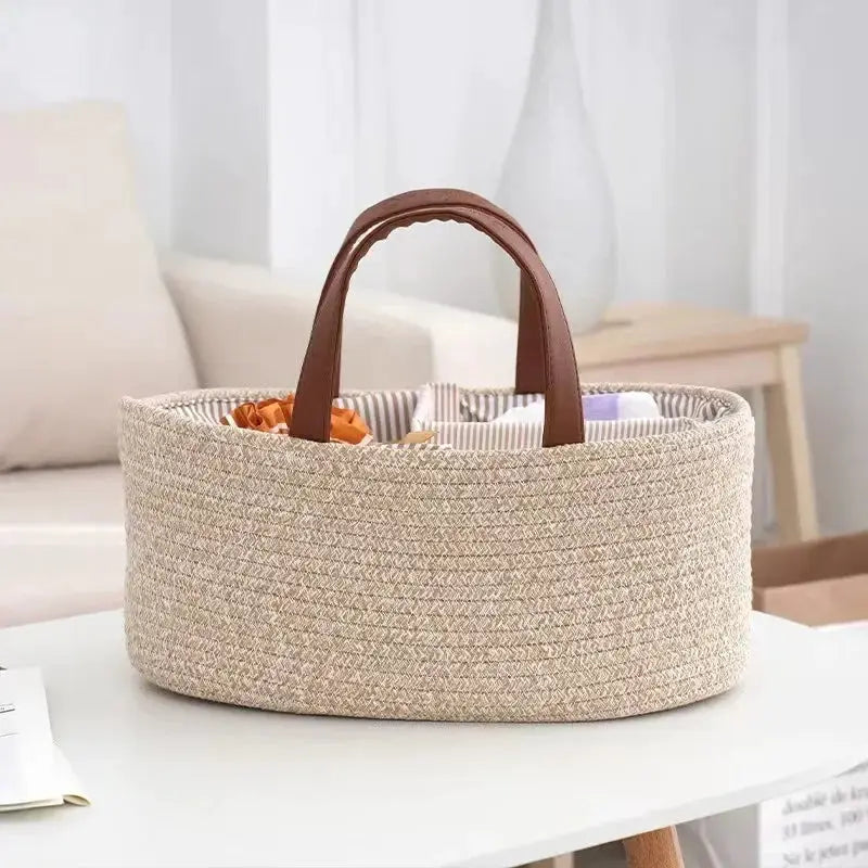 Multi Functional Travel Portable Mommy Bag Cotton Rope