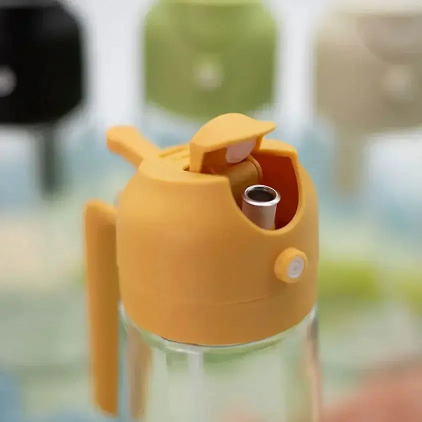 2in1 Glass Oil Sprayer Bottle 500ml For BBQ And Kitchen Tools - OurLum.com