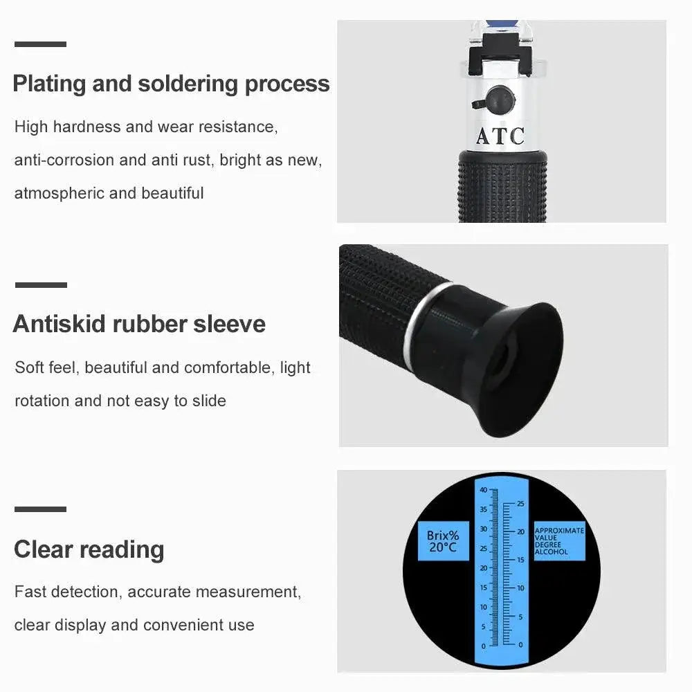 Professional Alcohol And Brix Refractometer For Brewing