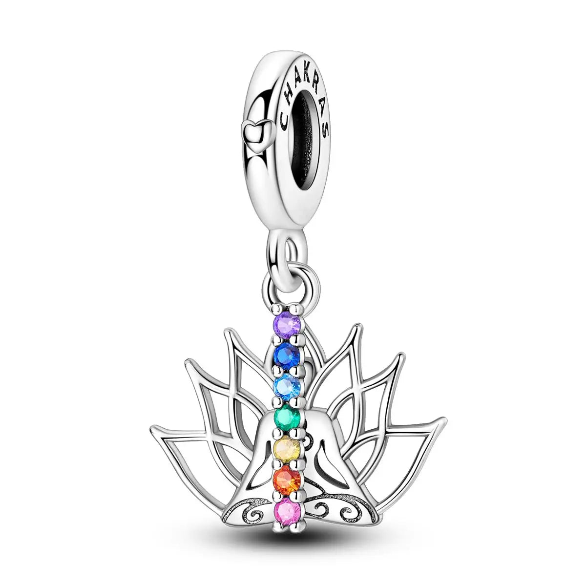 Charm Silver Plated Zircon Beads