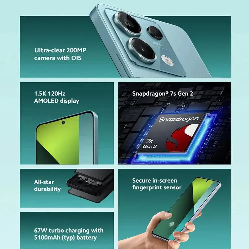 Redmi Note 13 Pro 5G Smartphone 8GB RAM 256GB Snapdragon 7S