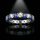 Moissanite Ring in Sterling Silver Grown