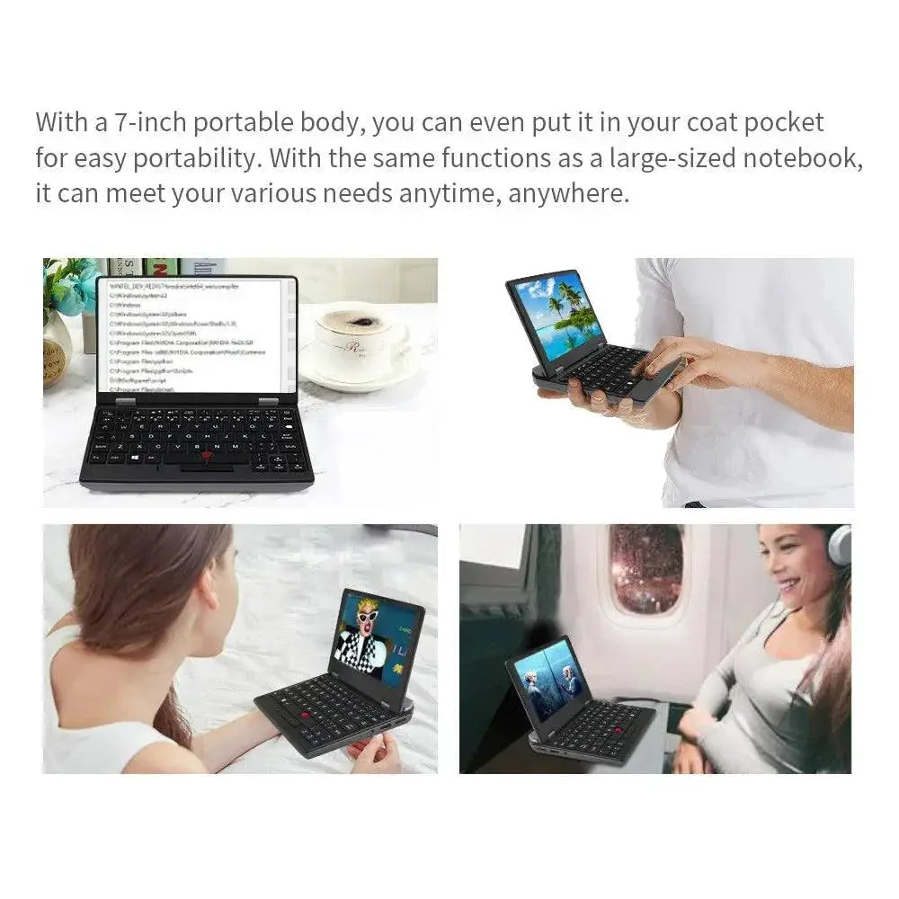 7 Inch Pocket Laptop Portable Mini PC Touch Screen