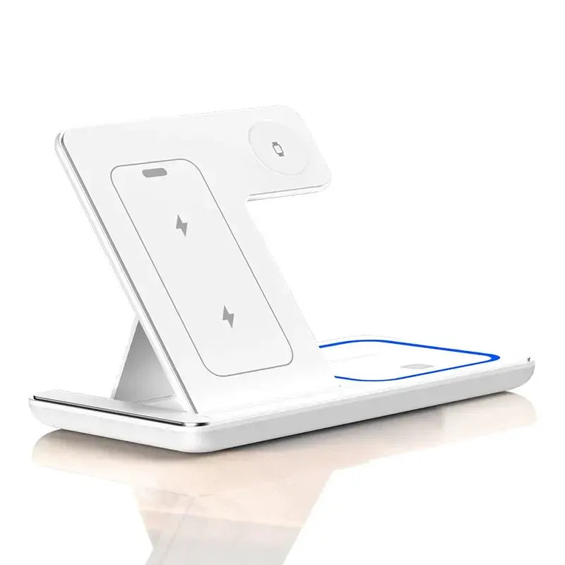 30W LED Fast Wireless Charger Stand 3 In 1 For Apple Devices