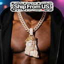 Gold Jesus Pendant Cuban Chain
