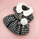 Sweet Plaid Princess Dress for Small Dogs Fashionable Cozy