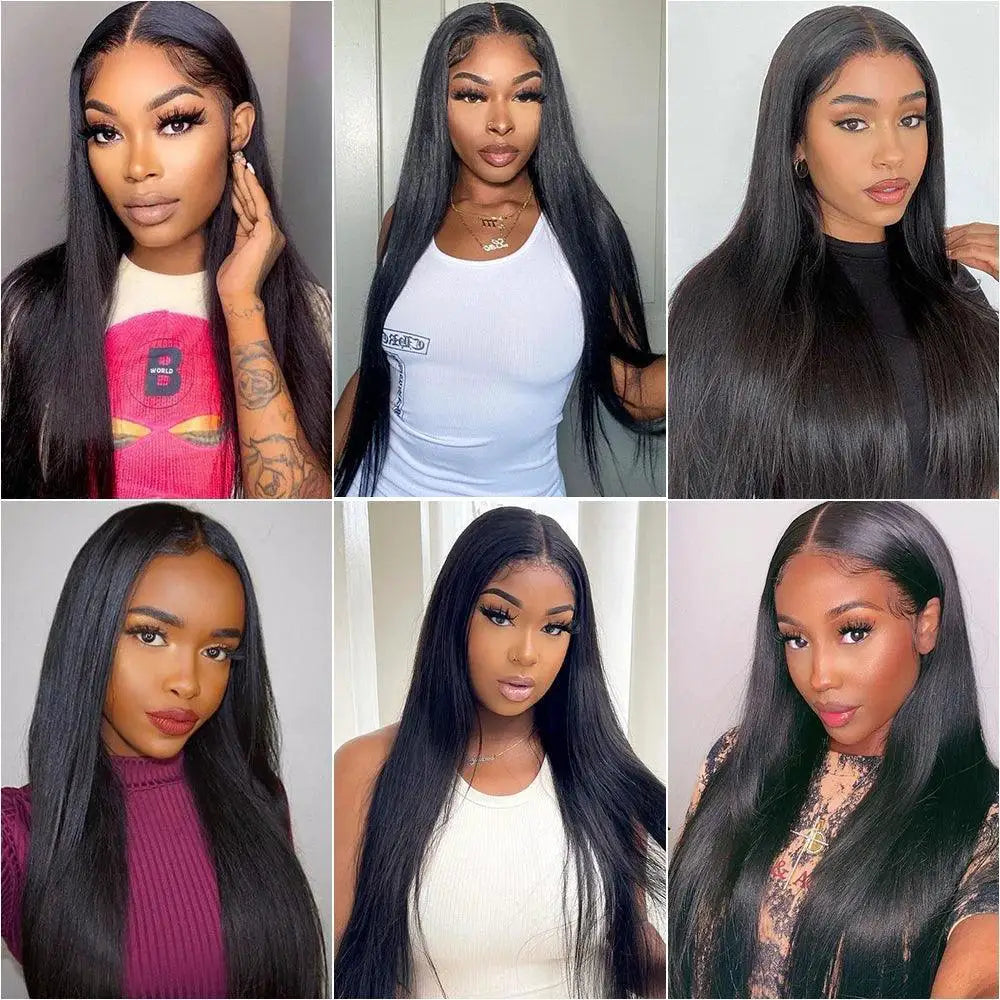 Straight Human Hair Bundles 26 28 30 Inches Brazilian Weave