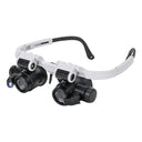 Head-Mounted Microscope Telescopic Jeweler Magnifier 8x 15x 23x