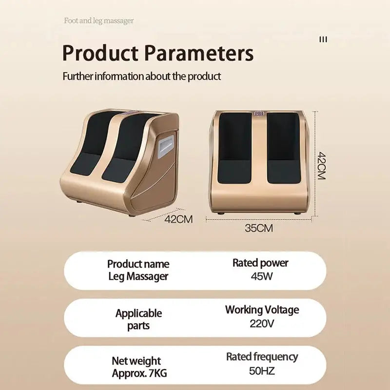Jinkairui Foot Massage Air Pressure Leg Calf Foot Massager Widen and Heighten