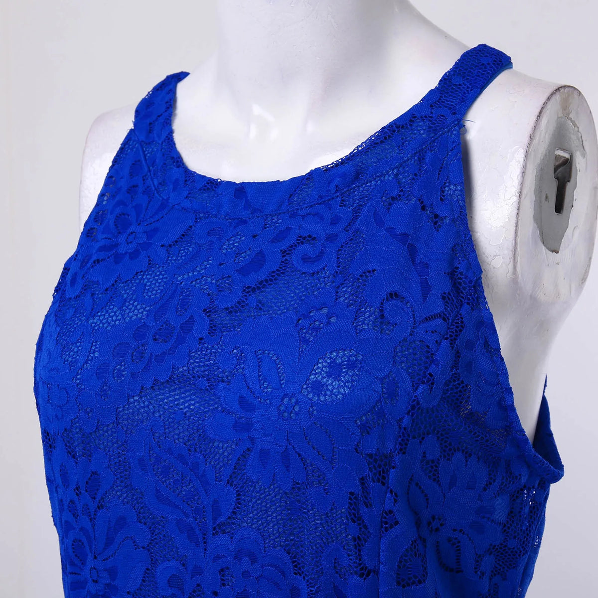 Sleeveless Lace Cutout Midi Dress