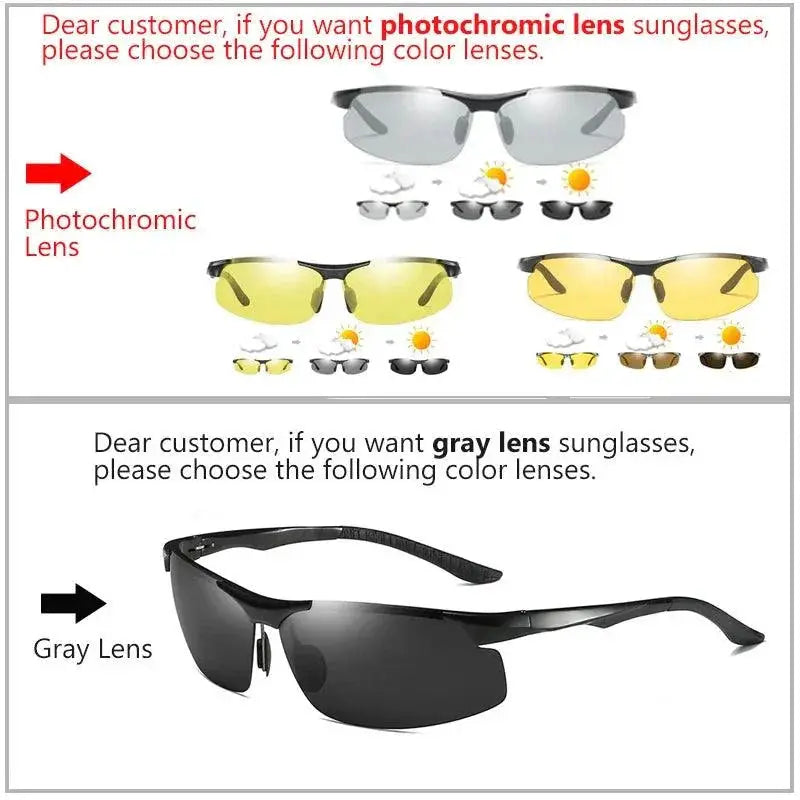 Men's Aluminum Polarized Photochromic Driving Sunglasses