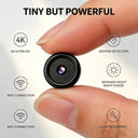 Mini WiFi Security Camera, Ultra HD tiny surveillance cam with infrared
