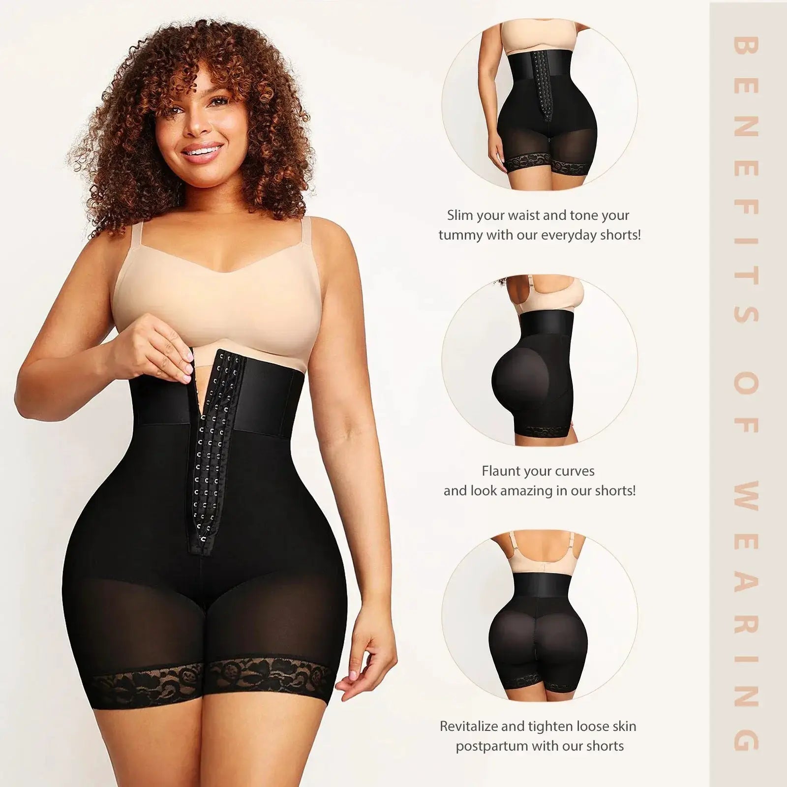 High Waisted Body Shaper Shorts For Women Tummy Control