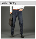 Wthinlee New Business Men's Jeans Casual Straight Stretch Denim