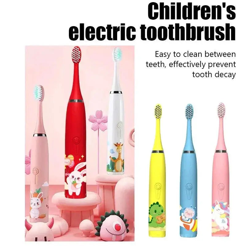 Colorful Cartoon Sonic Kids Electric Toothbrush Waterproof
