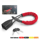 Car Steering Wheel Lock With Seat Belt Socket Steel Rope