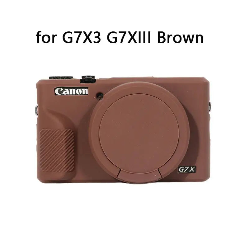 Soft Silicone Rubber Camera Body Case for Canon G7X Mark II III G7XII G7X2 G7XIII G7X3 Shockproof Cover Lens Cap Protective