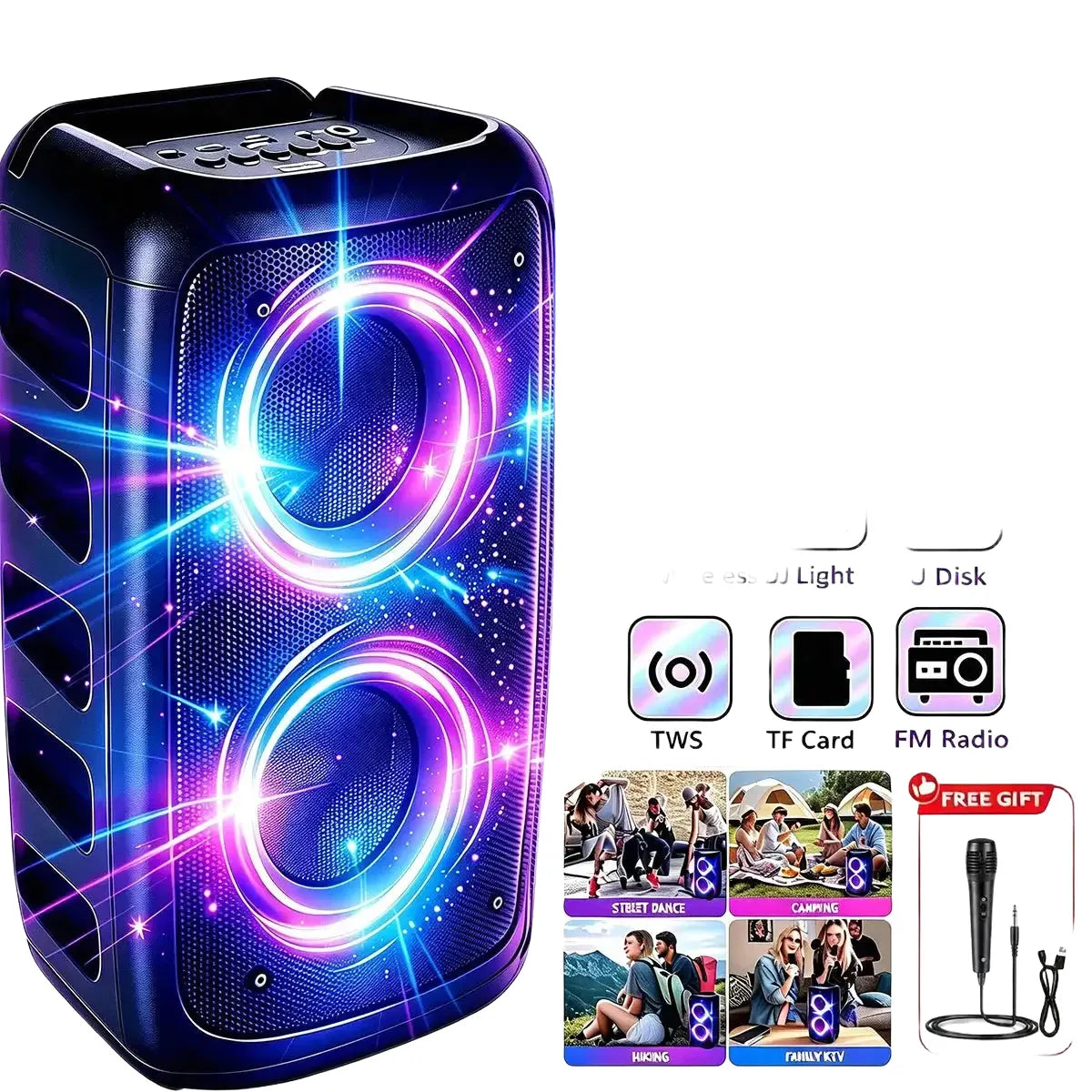 Portable Bluetooth Karaoke - Speaker — product view 1
