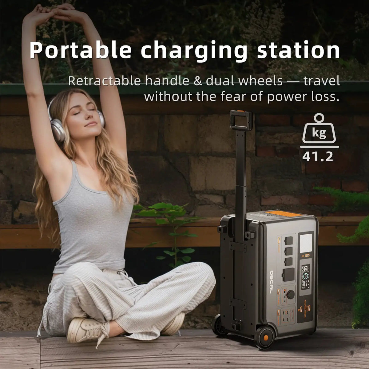 OSCAL PowerMax 3600SE Solar Generator Optional 500W Solar Panel: 3600Wh High-Capacity Portable Power Station, 1800W AC / 1600W Solar Fast Charging LiFePO4 Power Station for Outdoor Use and Emergencies
