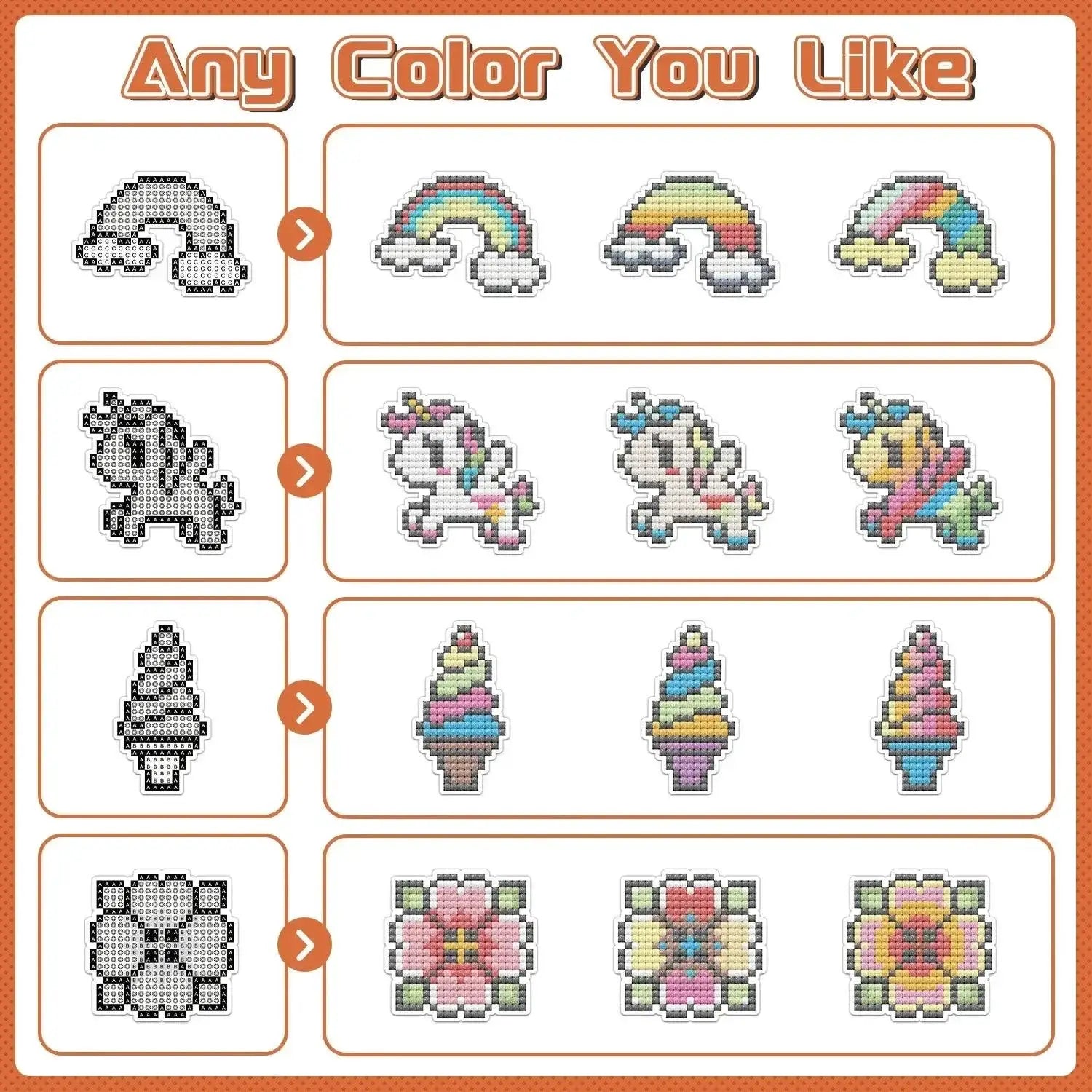 ARTDOT Cartoon Diamond Painting Stickers Kit 38 Pieces