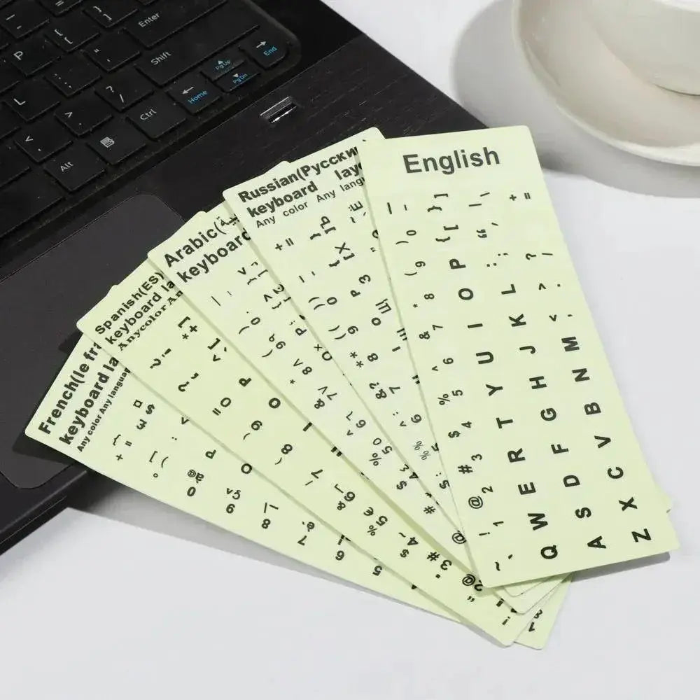 Luminous Multilingual Keyboard Stickers For Typing