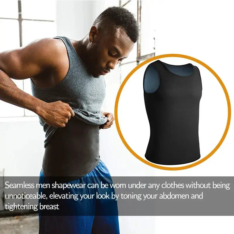 Hot Slimming Sauna Sweat Vest for Men Body Shaper Workout