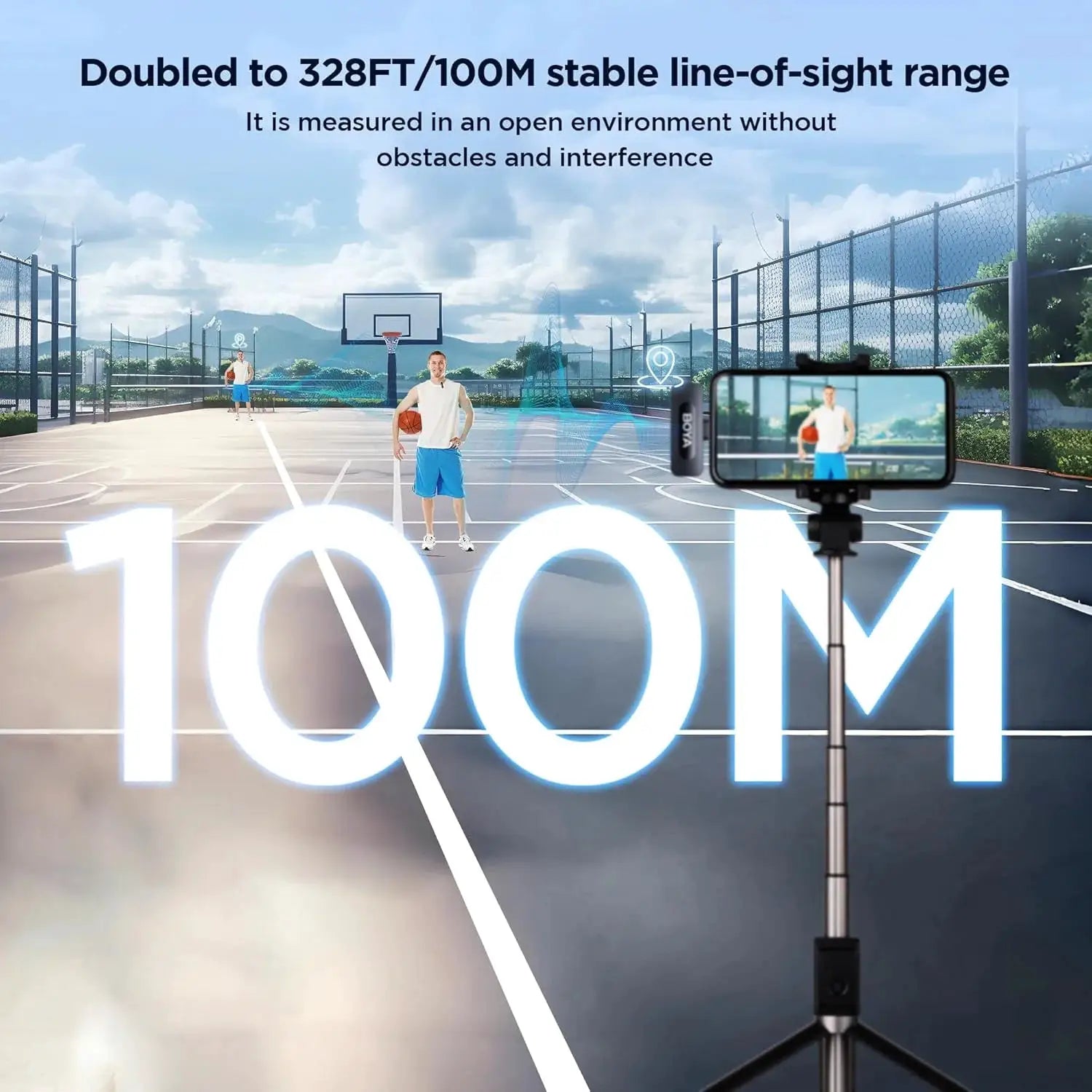 BOYA BY-V3 Wireless Lavalier Microphone for iPhone 15/16 Series Samsung DJI Pocket 3 Type-c Smartphones Cameras Video Recording