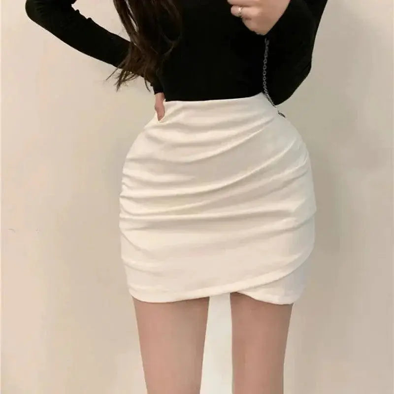 Lucyever Korean Fashion Wrap Skirt High Waist Elegant Style