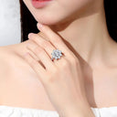 Gold Plated Sunflower Moissanite Ring
