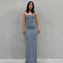 Satin Slip Maxi Dress Retro-Future Chic for Stylish Women