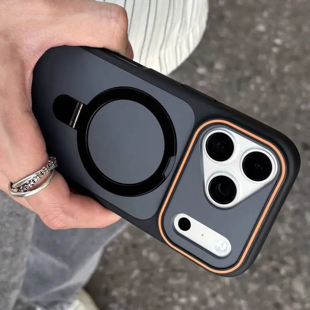 Shockproof Bumper Matte Kickstand Holder Case for iPhone 18 17 Air 16 14 15 Plus 13 12 11 Pro Max For Magsafe Magnet Armor Cover