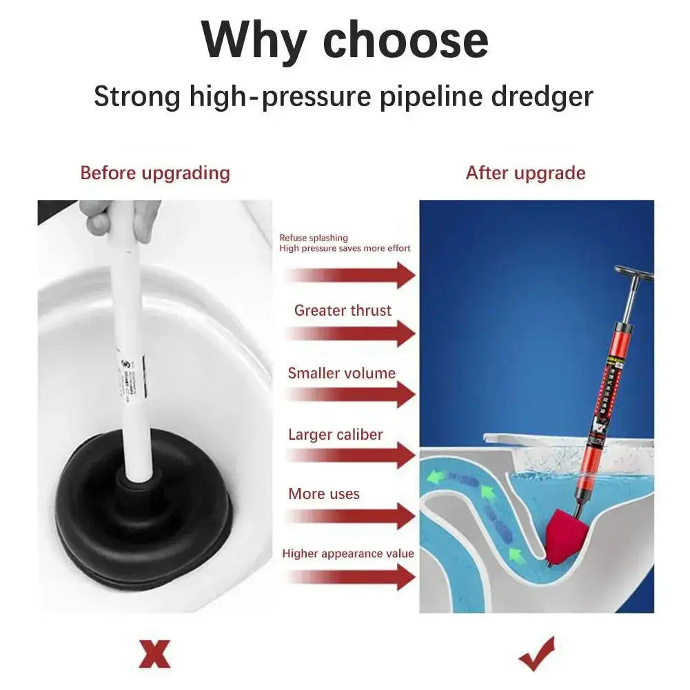 High Pressure Toilet Plunger Unblock Silicone Quickly