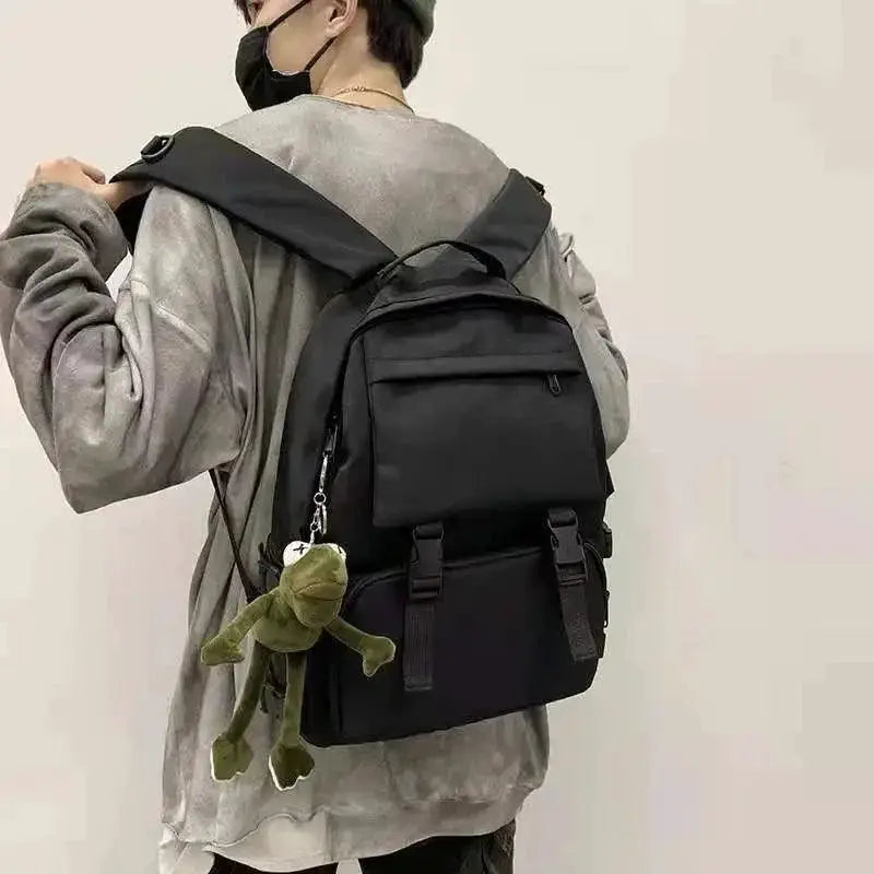 Simple Backpack Large Capacity Travel Bag Unisex High Street