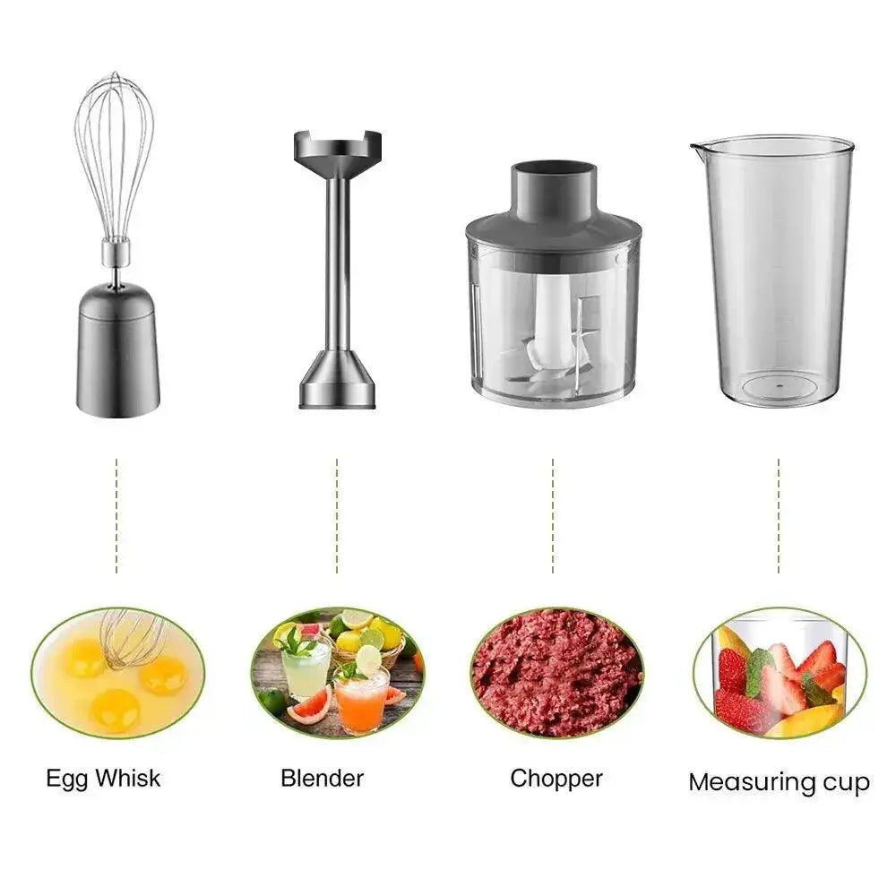 MIUI Hand Blender 4 In 1 Stainless Steel Kitchen Mixer