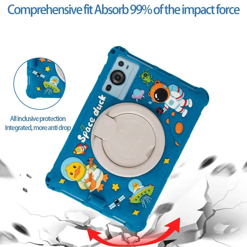 Soft Silicone Kids Rotating Stand Case For 10.1 Inch Tablet